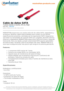 CABLE SATA MANHATTAN  50CM