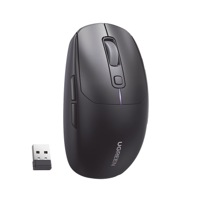 Mouse Gaming Inalámbrico| 5000 DPI | 5 Niveles de DPI  |6 Botones | Recargable | Tri-Modo USB/BT/2,4 GHz | Diseño Ergonómico | Alta Capacidad de Batería | Luz Led | Compatible con Windows macOS Android iOS Linux.