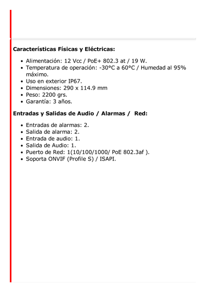 PanoVu Series / Vista Panorámica 360º / 4 Lentes Mot. 2.8 a 8 mm (4 Megapixel por Lente) / 16 Megapixel en Total / WDR 120 dB / DARKFIGHTER / Exterior IP67 / IK10 / PoE+ / 30 mts IR / Micro SD