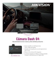 Kit Dash Cam 4G LTE de Tablero de 2 Megapixel (1080p) y Fotos de 4 Megapixel / DBA (ANÁLISIS DE CHOFER) / Detección Facial  / WiFi / GPS / Sensor G / Micrófono y Bocina Integrado / Memoria Micro SD / Soporta App Remoto