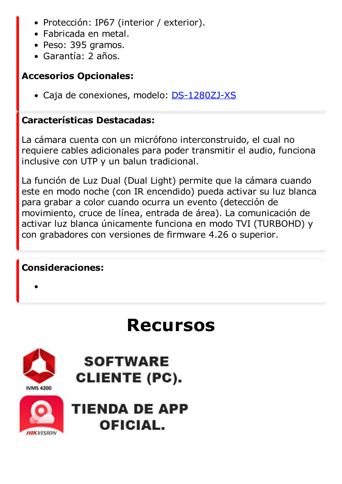 [Dual Light + ColorVu] Bala TURBOHD 2 Megapixel (1080p) / Lente 2.8 mm / 20 mts IR + 20 mts Luz Blanca / Gran Angular 105° / Exterior IP67 / Micrófono Integrado / dWDR / 4 Tecnologías