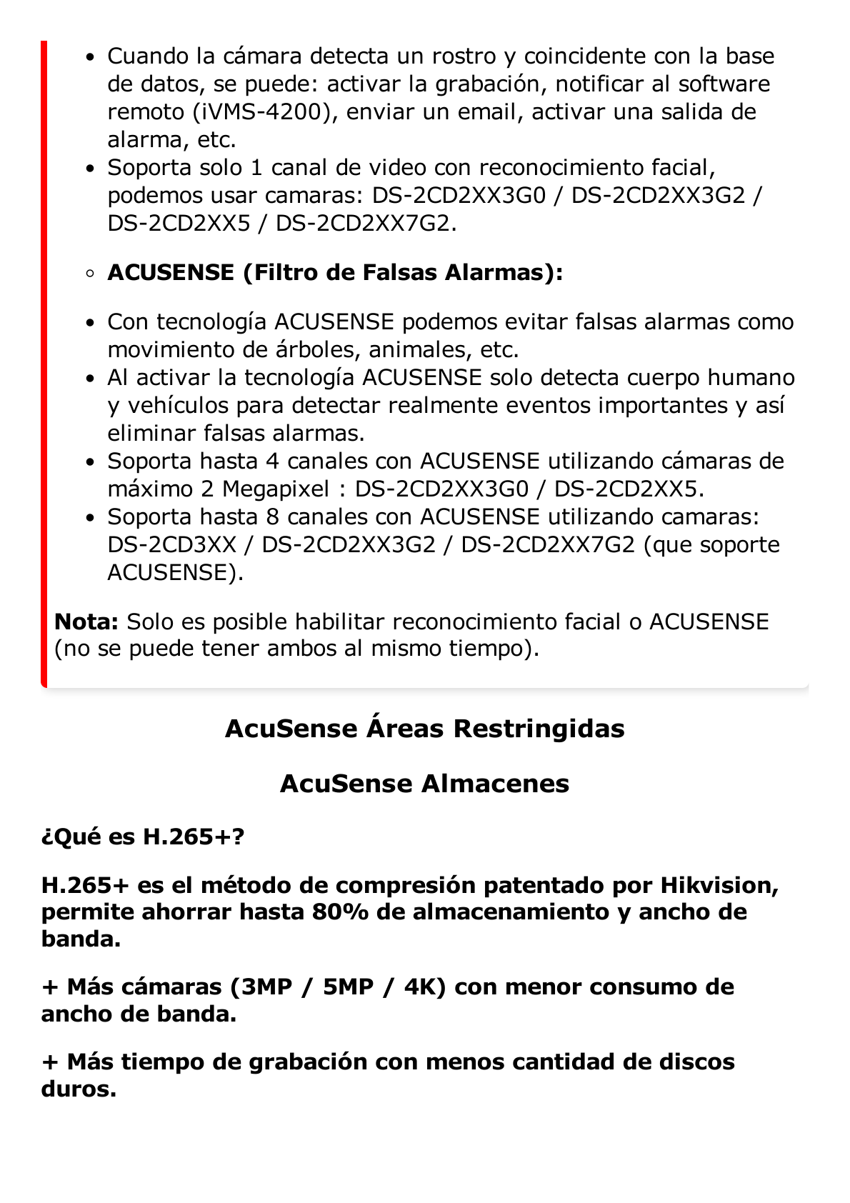 (ACUSENSE / Evita Falsas Alarmas) NVR 12 Megapixel (4K) / Reconocimiento Facial / 8 Canales IP / Base de Datos / 8 Puertos PoE+ / 2 Bahías de Disco Duro /  Switch PoE 300 mts Modo Extendido