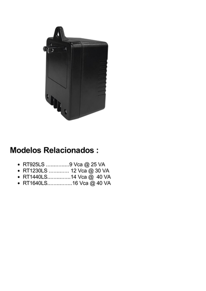 Transformador reforzado de 14 vAC 40 va