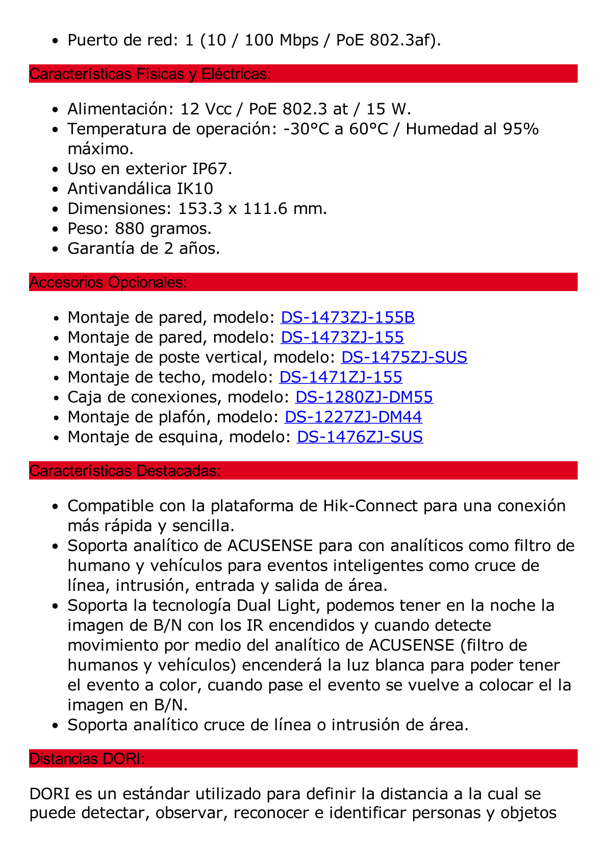 [Dual Light + 2 Micrófonos Integrados] Domo IP 8 Megapixel (4K) / Lente Mot. 2.8 a 12 mm / 40 mts Luz Blanca + 40 mts IR / ACUSENSE / Exterior IP67 / IK10 / WDR 120 dB / PoE / ONVIF / Alarmas I/O / Micro SD / Metal / ACUSEARCH