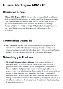 Router Huawei NetEngine para Pequeñas y Medianas Empresas / Soporta SD-WAN, Balanceo de Cargas/Failover / Seguridad /  VPN