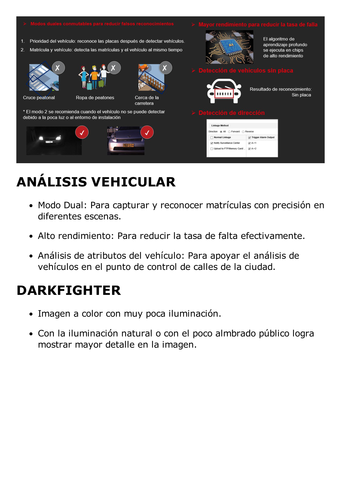 Domo IP 4 Megapixel / Lente Mot. 2.8 - 12 mm / Dual Light (30 mts IR + 30 mts Luz Blanca) / IK10 / IP67 / Reconocimiento Facial / WDR 140 dB / DeepinView / Búsqueda por Atributos / Heat Map / ACUSENSE / DARKFIGHTER S / Audio de Dos Vías