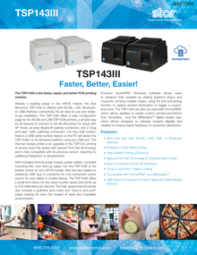 MINIPRINTER STARMICRONICS TERMICA TSP143III  USB  250MM/  C/ CORTADOR NEGRA