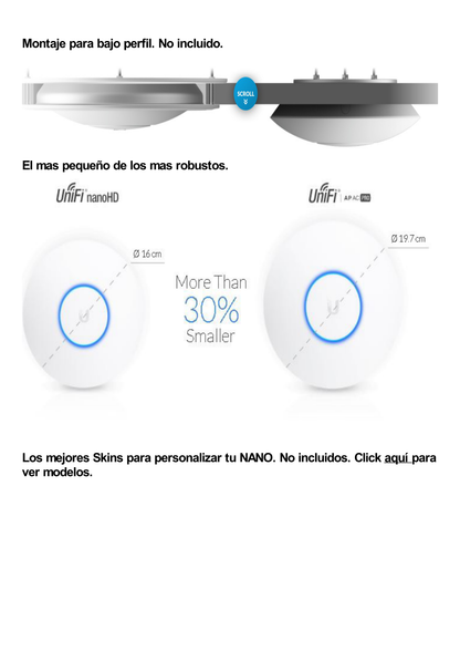 Access Point UniFi 802.11ac Wave 2,  MU-MIMO4X4 con antena Beamforming, hasta 1.7 Gbps, para interior PoE 802.3af, soporta 200 clientes, incluye PoE