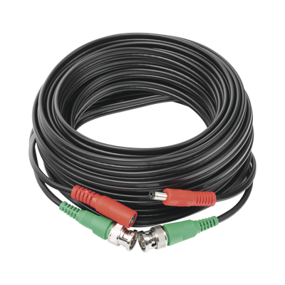 Cable coaxial ( BNC RG59 ) + Alimentación / SIAMÉS / 10 Metros / 100 % COBRE / Para Cámaras 4K  / Uso interior y exterior