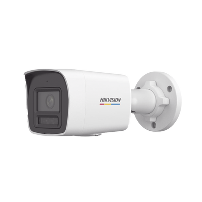 [Dual Light + ColorVu] Bala IP 2 Megapixel / Lente 2.8 mm / 30 mts IR + 30 mts Luz Blanca / Micrófono Integrado / ACUSENSE Lite / Exterior IP67 / WDR 120 dB / PoE / Micro SD / ONVIF