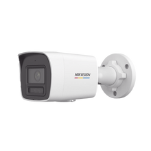 [Dual Light + ColorVu] Bala IP 2 Megapixel / Lente 2.8 mm / 30 mts IR + 30 mts Luz Blanca / Micrófono Integrado / ACUSENSE Lite / Exterior IP67 / WDR 120 dB / PoE / Micro SD / ONVIF