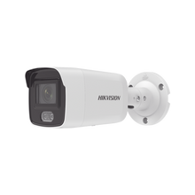 Bullet IP 4 Megapixel / Imagen a Color 24/7 / Lente 2.8 mm / Luz Blanca 40 mts / Micrófono Integrado / WDR 130 dB / Exterior IP67 / Captura Facial / Videoanaliticos (Filtro de Falsas Alarmas) / Metal  / MicroSD