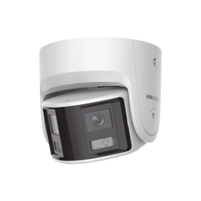 [ PROTECCIÓN ACTIVA ] Turret IP Panorámica 4 Megapíxel / 2 Lentes 2.8 mm (180°) / Imagen a Color 24/7 (ColorVu) / PoE / WDR 130° / IP67 / ACUSENSE / Luz Estroboscópica y Alarma Audible / 30 mts Luz Blanca / Micro SD