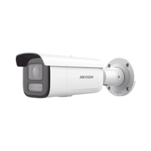 [Dual Light + 2 Micrófonos Integrados] Bala IP 4 Megapixel / Lente Mot. 2.8 a 12 mm / 60 mts Luz Blanca + 60 mts IR / ACUSENSE / Exterior IP67 / IK10 / WDR 120 dB / PoE+ / ONVIF / Alarmas I/O / Micro SD / Metal / ACUSEARCH