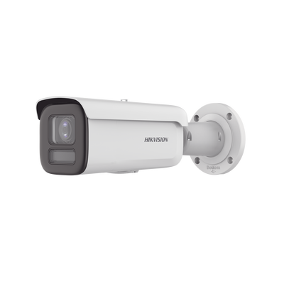 [Dual Light + ColorVu] Bala IP 4 Megapixel / Lente 2.8 - 12 mm /60 mts IR + 60 mts Luz Blanca / WDR 130 dB / Exterior IP67 / Captura Facial / Videoanaliticos (Filtro de Falsas Alarmas) / MicroSD / ACUSEARCH