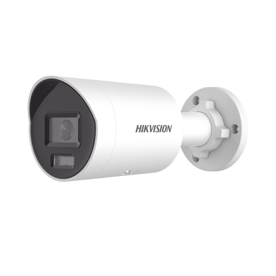 Bala IP 4 Megapixel / Lente 2.8 mm /  Dual Light (40 mts IR + 40 mts Luz Blanca) / Darkfighter S / Microfono Integrado /  Exterior IP67 / WDR 130 dB / 4 Analíticos: AcuSense, Deteccion Facial, Conteo de Personas por Cruce y Zona