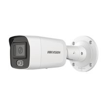 Bala IP 4 Megapixel / Imagen a Color 24/7 (ColorVu) / Lente 2.8 mm / Luz Blanca 40 mts / Exterior IP67 / WDR 130 dB / Audio y Alarma I/O / Captura Facial / ONVIF / Micro SD