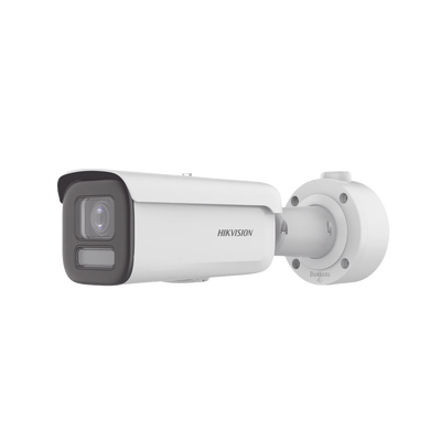 Bala IP 4 Megapixel / Lente Mot. 2.7 a 13.5 mm / Dual Light (60 mts IR + 60 mts Luz Blanca ) / Darkfighter S / Exterior IP67  / IK10 / WDR 130 dB / 4 Analíticos: AcuSense, Deteccion Facial, Conteo de Personas por Cruce y Zona