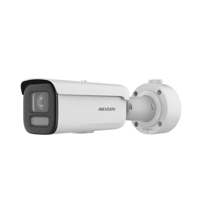 Bala IP 4 Megapixel / Imagen a Color 24/7 / Lente 2.8 - 12 mm / Luz Blanca 60 mts / WDR 130 dB / Exterior IP67 / IK10 / Captura Facial / Videoanaliticos / AcuSense