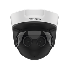 PanoVu Series / Vista Panorámica 180° / 32 Megapixel en Total / 4 Lentes 2.8 mm (4 Lentes 8 Megapixel) / 20 mts IR / Exterior IP67 / IK10 / 12 Vcc / PoE+ / Micro SD