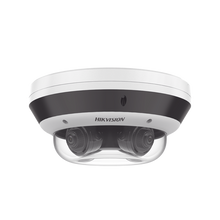 PanoVu Series / Vista Panorámica 360º / 4 Lentes Mot. 2.8 a 12 mm (4 Megapixel por Lente) / 16 Megapixel en Total / WDR 120 dB / DARKFIGHTER / Exterior IP67 / IK10 / PoE+ / 30 mts IR / Micro SD