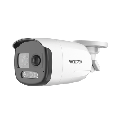 [ColorVu] Bala TURBOHD 2 Megapixel (1080p) / Imagen a Color 24/7 / Lente 2.8 mm / Luz Blanca 40 mts / Exterior IP67 / WDR 130 dB / Sensor PIR / Sirena Integrada / Salida de Audio Estrobo ROJO - AZUL / Micrófono Integrado