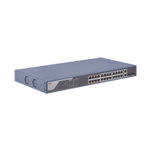 Smart Switch PoE+ Administrable / 24 puertos 10/100 Mbps PoE+ (hasta 300 m) + 2 puertos 10/100/1000Mbps + 2 Puertos SFP Uplink / 370 W / Hik-PartnerPro y Hik-Central