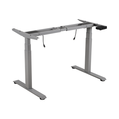 Base de Escritorio Motorizado Profesional / Altura Ajustable 60-125cm / Estructura Estable / Funcionamiento Suave / 3 Preset de Posiciones / Color Gris / Soporta hasta 100Kg de carga