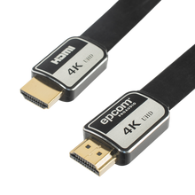 Cable HDMI de 1.8m | Alta Definición | Version 2.0 | Alta velocidad 18Gbps | 4K@60Hz | Conectores Chapados en Oro | Tipo Plano