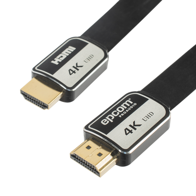 Cable HDMI de 5m | Alta Definición | Version 2.0 | Alta velocidad 18Gbps | 4K@60Hz | Conectores Chapados en Oro | Tipo Plano