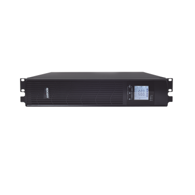 UPS de 1000VA/900W / Topología On-Line Doble Conversión / Entrada y Salida de 120 Vca / Clavija de Entrada NEMA 5-15P / Pantalla LCD Configurable /Formato Rack/Torre