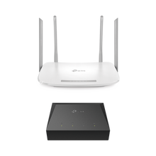 Kit de ONU Gigabit XZ000G3 con Router Router Inalámbrico ISP doble banda AC, Hasta 1167 Mbps, 4 antenas externas omnidireccional, Puertos Gigabit