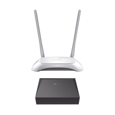 Kit de ONU Gigabit XZ000G3 con Router Inalámbrico WISP con Configuración de fábrica personalizable, 2.4 GHz, 300 Mbps, 4 Puertos LAN 10/100 Mbps, 1 Puerto WAN 10/100 Mbps, control de ancho de banda