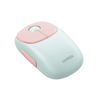 Mouse Inalámbrico FUN＋ / Recargable / 2.4G & Bluetooth / 4 Niveles de DPI / Clic Silencioso / Ergonómico / 5 Botones / Compatible con Windows, macOS 10.5, Android iOS Linux y Chrome OS / Color Rosa