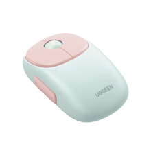 Mouse Inalámbrico FUN＋ / Recargable / 2.4G & Bluetooth / 4 Niveles de DPI / Clic Silencioso / Ergonómico / 5 Botones / Compatible con Windows, macOS 10.5, Android iOS Linux y Chrome OS / Color Rosa