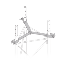 Brida para sujeción de retenida compatible con tramos STZ30G, Galvanizado por Inmersión en Caliente.