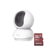 Kit de Cámara IP Wi-Fi / Incluye 1 Pieza Modelo TAPOC200 / 2 Megapixel /  Utiliza La App Tapo / 1 Memoria Micro SD  Hiksemi Modelo  HS-TF-E1/32G