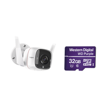 Kit de Cámara IP Wi-Fi / Incluye 1 Pieza Modelo TAPOC310 / 2 Megapixel / Audio Doble Vía / Utiliza la App Tapo / 1 Memoria Micro SD Modelo WD32MSD