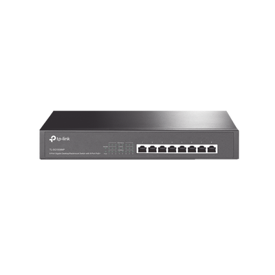 Switch Gigabit PoE+ no administrable de 8 puertos 10/100/1000 Mbps, para escritorio