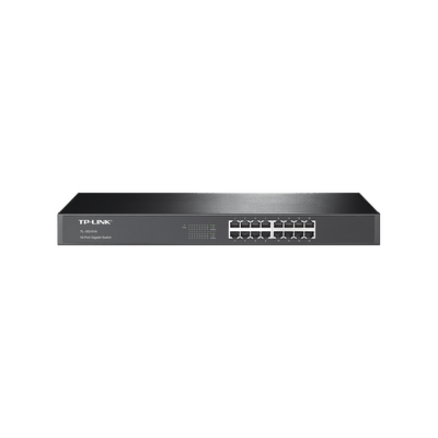 Switch Gigabit no administrable de 16 puertos 10/100/1000 Mbps para rack