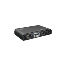 Divisor (Splitter) HDMI 4K de 1 entrada a 2 salidas / Soporta 4K×2K / HDMI 2.0 /  HDCP 2.2 / HDMI 3D / Longitud del cable de Entrada ≤30m, Salida ≤25m / Divide 1 Entrada de video HDMI  a 2 Salidas de Video HDMI (Simultaneas).