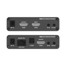 Kit Extensor HDMI hasta 700 metros con Conexión en Cascada / 4K @ 60 Hz/ 70 metros PTP con Cat 6, 6a y 7 / IPCOLOR / CERO LATENCIA / SIN COMPRIMIR / Salida Loop / IR bidireccional / Puerto S/PDIF / Soporta ARC / Soporta 10 TT-676-Rx.