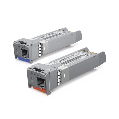 UFiber Módulo SFP+, transceptor MiniGibic MonoModo 10 Gbps, distancia 10 km, un conector LC. Incluye 2 piezas