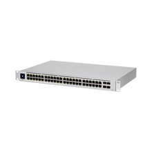 UniFi Switch USW-48-POE, Capa 2 de 48 puertos (32 puertos PoE 802.3af/at + 16 puertos Gigabit) + 4 puertos 1G SFP, 195W, pantalla informativa