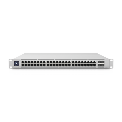 UniFi Switch Enterprise administrable capa 3, 48 puertos 2.5GbE RJ45 POE+, 4 puertos 10G SFP+, 720W, con pantalla táctil de 1.3"