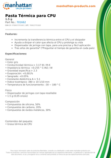 PASTA TERMICA PARA CPU (JERINGA)