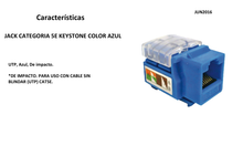 JACK BROBOTIX CAT5E KEYSTONE AZUL