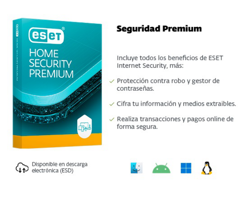 ESD ESET Home Security Premium  7 Licencias 2 Años