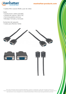 CABLE MANHATTAN PARA MONITOR SVGA 3M M-M