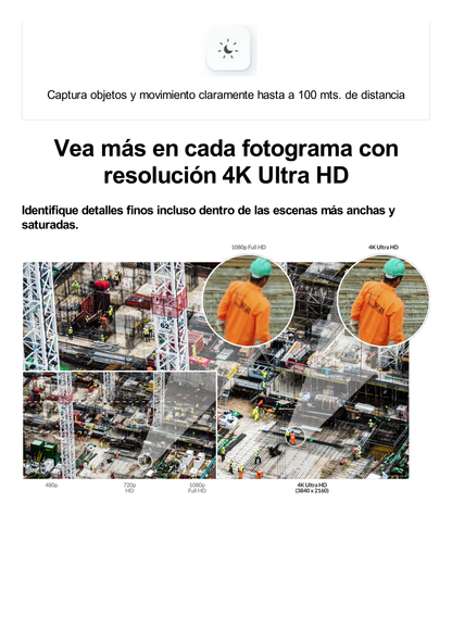 UniFi Protect G4 PTZ cámara de giro, inclinación y zoom de alto rendimiento con transmisión de video 4K, 24 FPS, zoom óptico 22x y visión nocturna LED IR adaptativa.